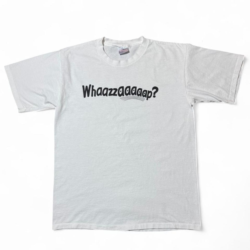 Vintage 90s "Whazzzaaap?" Graphic Slogan Scream Horror Scary Movie T-shirt